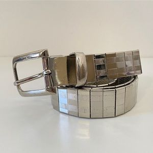 Vintage Metal Silver Belt - 28.5" - 31.5" Waist